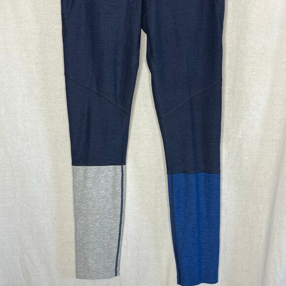 Outdoor Voices 7/8 Dipped Navy Blue Gray Two Tone Colorblock Ankle Legging Small - Picture 5 of 8